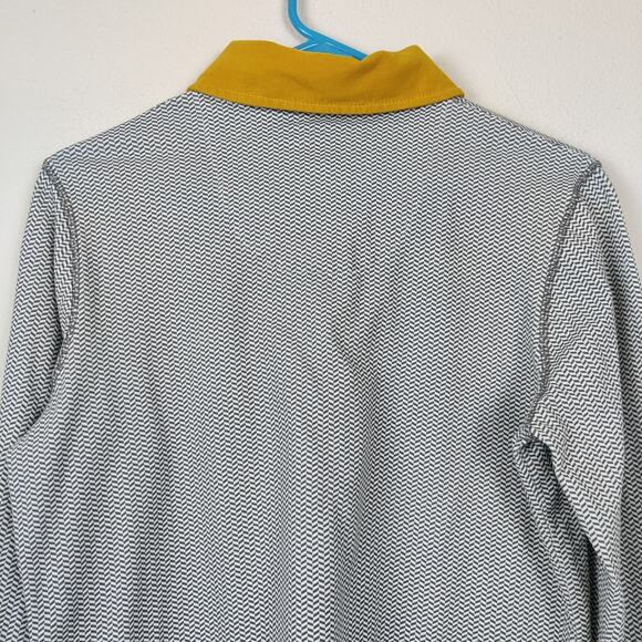Horseware Ireland Cara Gray Chevron Equestrian Polo Long Sleeve Large Preppy - Picture 7 of 12